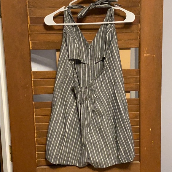 NWOT Open Back, Halter Striped Romper - Picture 2 of 3